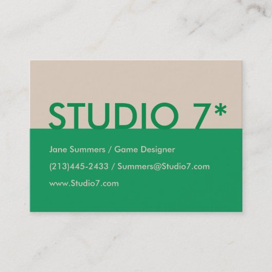 Groen - Natuurlijke reeks Visitekaartje (Voorkant)