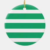 Groen Nautisch monogram anker Keramisch Ornament (Achterkant)