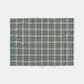 Groen, Navy Blue en Cream Pset Fleece Deken (Voorkant (Horizontaal))