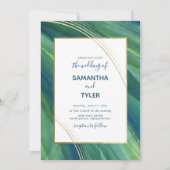 Groen, Navy en Goud Artistiek, Aarde Kaart (Voorkant)