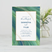 Groen, Navy en Goud Artistiek, Aarde Kaart (Staand voorkant)