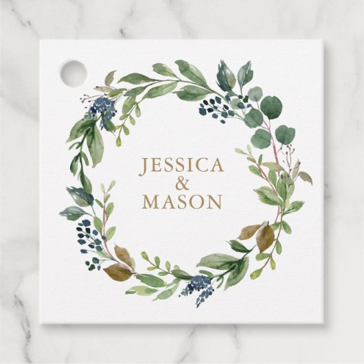 Groen Navy Goud Bedankkaartje Bedankjes Labels (Voorkant)