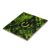 Groen Neon Vuur Tegeltje (Zijkant)