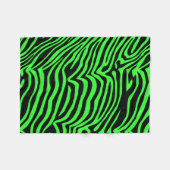 Groen neonkleurzebrapatroon fleece deken (Voorkant (Horizontaal))