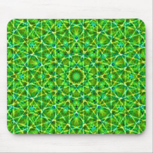 Groen Net Kaleidoscoop Muismat