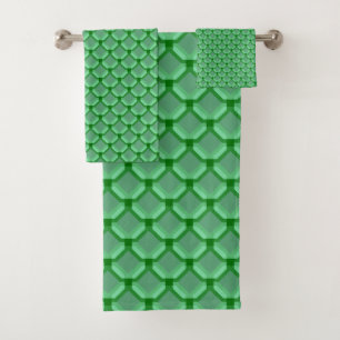 Groen net, Netwerk, of Chainmail als Patroon Bad Handdoek