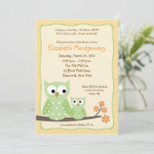 Groen neutraal Baby shower van de Eigenaar van de Kaart (Staand voorkant)