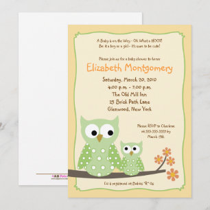 Groen neutraal Baby shower van de Eigenaar van de Kaart