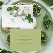 Groen Neutraal Balloon Arch Baby shower Kaart