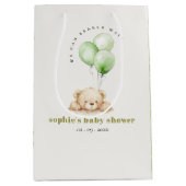 Groen Neutraal Bearly Wachtballon Baby shower Medium Cadeauzakje (Voorkant)