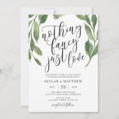 Groen Niets fancy gewoon liefde casual bruiloft Kaart (Voorkant)