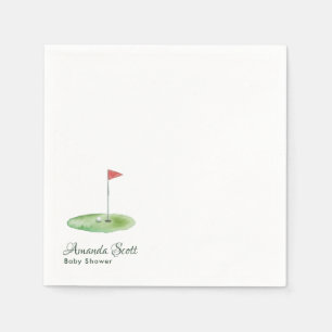 Groen Nieuwkomer in de Golfclub Thema Baby Shower Servet