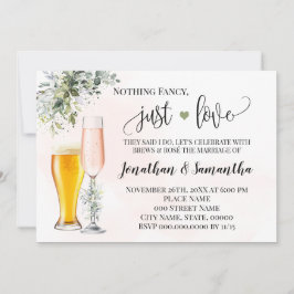 Groen Niks bijzonders gewoon lief Elopement Uitnod Save The Date