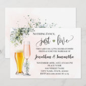 Groen Niks bijzonders gewoon lief Elopement Uitnod Save The Date (Voorkant / Achterkant)