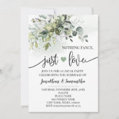 Groen Niks bijzonders Gewoon lief Elopement Uitnod Save The Date (Voorkant)