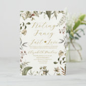 Groen Niks Geks Einfach Liebe Verloben Kaart (Staand voorkant)