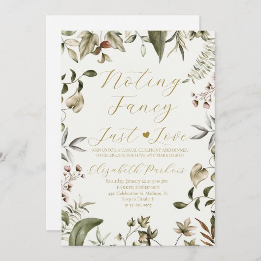 Groen Niks Geks Einfach Liebe Verloben Kaart (Voorkant / Achterkant)