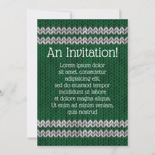 Groen nit-look Stripe Patroon Save The Date (Voorkant)