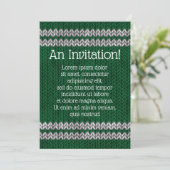Groen nit-look Stripe Patroon Save The Date (Staand voorkant)
