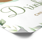 Groen Noah's Ark Baby shower Verjaardag Drinken Poster (Hoek)