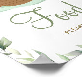 Groen Noah's Ark Baby shower Verjaardagseten Poster (Hoek)