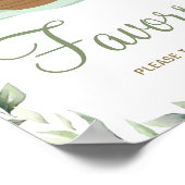 Groen Noah's Ark Baby shower Verjaardagsgunsten Poster (Hoek)