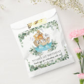 Groen Noah's Ark Leuke Dieren Baby Verjaardag Bedankzakje (Gezegeld)