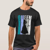 Groen Noodlijdend Viool Queen Blauwgroen Grijs The T-shirt (Voorkant)