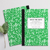 Groen Notitieboek Teacher Funny Save The Date Wedd Kaart