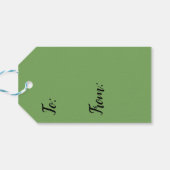 Groen nr.4, Groene cadeauband Cadeaulabel (Achterkant Horizontaal)