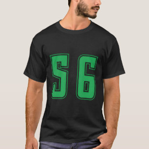 Groen Nummer 56 Team Junior Sport Genummerd Unifor T-shirt