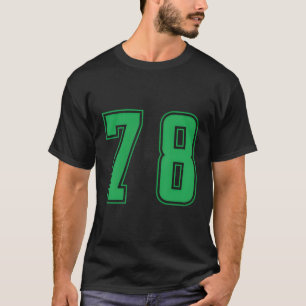 Groen Nummer 78 Team Junior Sport Genummerd Unifor T-shirt