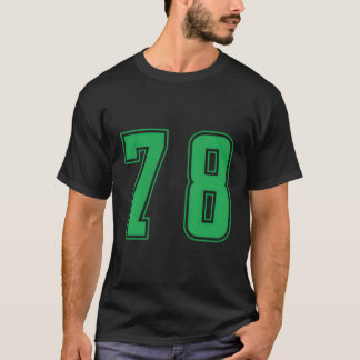 Groen Nummer 78 Team Junior Sport Genummerd Unifor T-shirt
