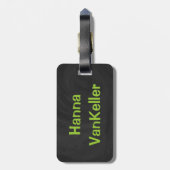 Groen NYC-buren Bagagelabel (Achterkant verticaal)