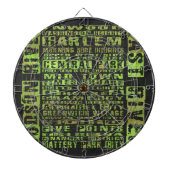 Groen NYC-buren Dartbord (Voorkant)