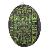 Groen NYC-buren Dartbord (Voorkant Rechts)