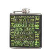 Groen NYC-buren Heupfles (Voorkant)