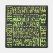 Groen NYC-buren Magneet (Voorkant)