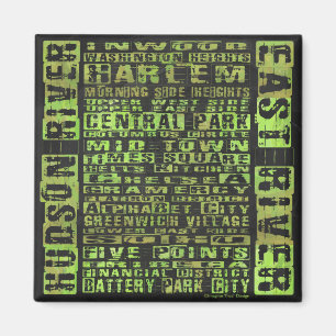 Groen NYC-buren Magneet