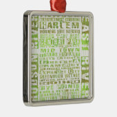 Groen NYC-buren Metalen Ornament (Rechts)