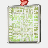 Groen NYC-buren Metalen Ornament (Links)