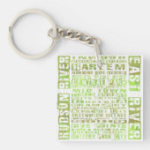 Groen NYC-buren Sleutelhanger (voorkant)