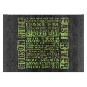 Groen NYC-buren Snijplank (Voorkant)