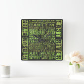 Groen NYC-buren Vierkante Klok (Huis)