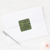 Groen NYC-buren Vierkante Sticker (Envelop)