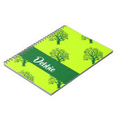 Groen oakboompatroon notitieboek (Linkerzijde)