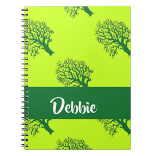 Groen oakboompatroon notitieboek