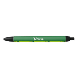 Groen oakboompatroon zwarte inkt pen