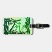 Groen oerwoud bagagelabel (Voorkant horizontaal)