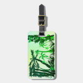 Groen oerwoud bagagelabel (Voorkant verticaal)